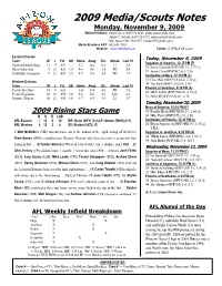 2009 Media/Scouts Notes Monday, November 9, 2009 Media Relations: Paul Jensen (480/710-8201, Paul.Jensen@Mlb.Com) Adam C