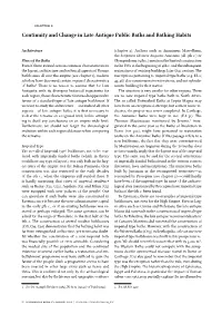 Continuity and Change in Late Antique Public Baths and Bathing Habits