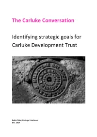 Identifying Strategic Goals for Carluke Development Trust