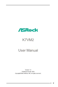 K7VM2 User Manual