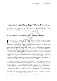 'Liberation Was Only for Others'