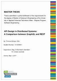 MASTER THESIS API Design in Distributed Systems