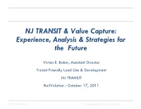 NJ TRANSIT…Value Capture Through Joint Development – the Highlands at Morristown