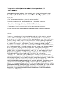 Progressive and Regressive Soil Evolution Phases in the Anthropocene