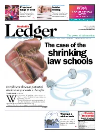 The Case of the Shrinking Law Schools