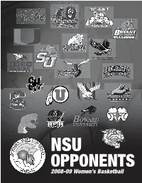 2008-09 Opponents