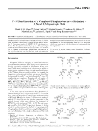 C-N Bond Insertion of a Complexed Phosphinidene Into a Bis(Imine)