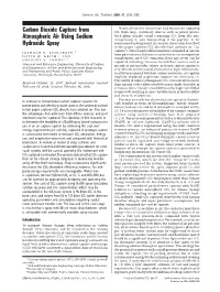 Carbon Dioxide Capture from Atmospheric Air Using Sodium