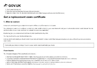 Get a Replacement Exam Certificate