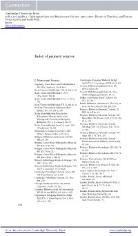 Index of Primary Sources