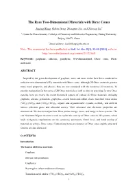 The Rare Two-Dimensional Materials with Dirac Cones