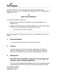 2018 Transit Initiatives