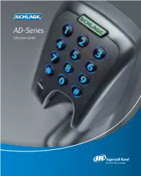 AD-Series Selection Guide the First Step in Our Design Process: Listening