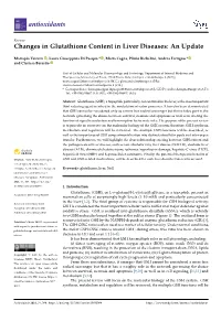 Changes in Glutathione Content in Liver Diseases: an Update