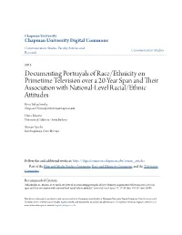 Documenting Portrayals of Race/Ethnicity on Primetime