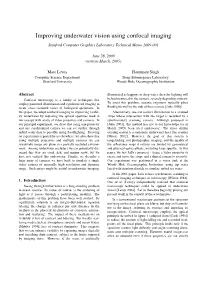 Improving Underwater Vision Using Confocal Imaging