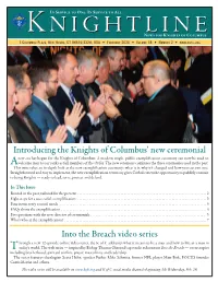 Introducing the Knights of Columbus' New Ceremonial Into the Breach