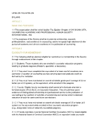 Upsilon Tau Epsilon Bylaws Article 1 Name And
