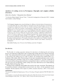 Analysis of Reading Errors in Portuguese: Digraphs and Complex