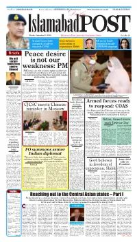 Briefs Peace Desire Is Not Our Weakness: PM
