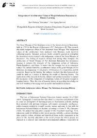 Integration of Acculturation Values of Masjid Sulaiman Banyumas in History Learning
