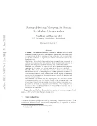 System-Of-Systems Viewpoint for System Architecture Documentation