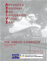 ARRIVE CORRIDOR FINAL REPORT TOC:1 Table of Contents