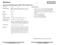 Aspartate Aminotransferase (AST, GOT), Human Liver