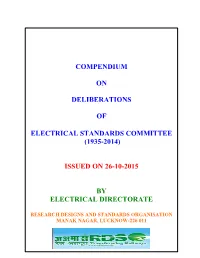 Compendium on Deliberations of Electrical Standards Committee
