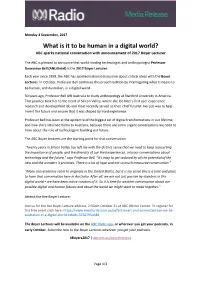 What Is It to Be Human in a Digital World?