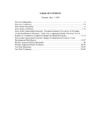 Bios Testimony Combined