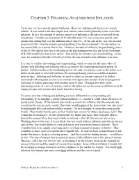 Chapter 3: Financial Analysis with Inflation