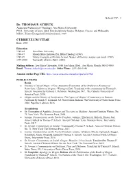 Dr. THOMAS P. SCHECK CURRICULUM VITAE