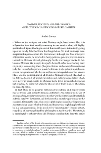 Plotinus, Epicurus, and the Gnostics: on Plotinian Classification of Philosophies