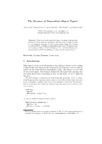 The Essence of Dependent Object Types⋆