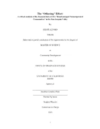 The 'Othering' Effect: a Critical Analysis of the Financial State of Two
