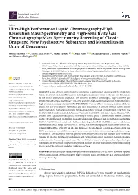 Ultra-High Performance Liquid Chromatography-High Resolution