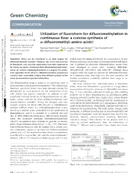 Utilization of Fluoroform for Difluoromethylation in Continuous