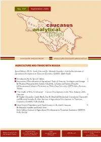 CAUCASUS ANALYTICAL DIGEST No. 117, September 2020 2