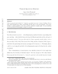 Classical Spacetime Structure