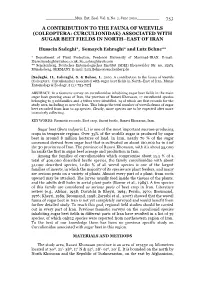 (Coleoptera: Curculionidae) Associated with Sugar Beet Fields in North–East of Iran