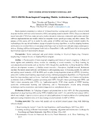 EECS 498/598: Brain-Inspired Computing: Models, Architectures, and Programming