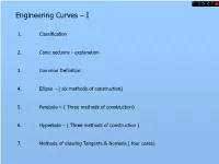 Engineering Curves – I