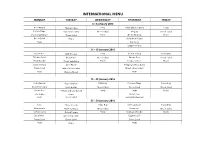 International Menu