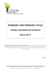 Nursery and Primary Cycle