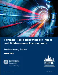 Portable Radio Repeaters for Indoor and Subterranean Environments