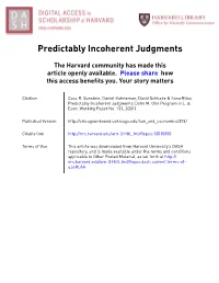 Predictably Incoherent Judgments