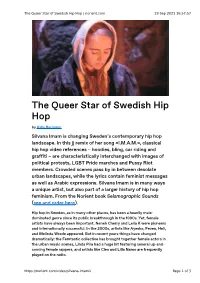 The Queer Star of Swedish Hip Hop | Norient.Com 29 Sep 2021 16:57:57