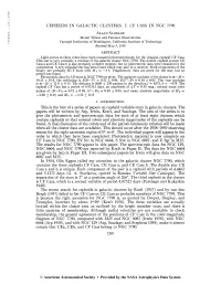 1958Apj. . .128 . .150S CEPHEIDS in GALACTIC CLUSTERS. I. CF CASS