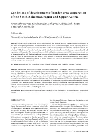 Conditions of Development of Border Area Cooperation of the South Bohemian Region and Upper Austria